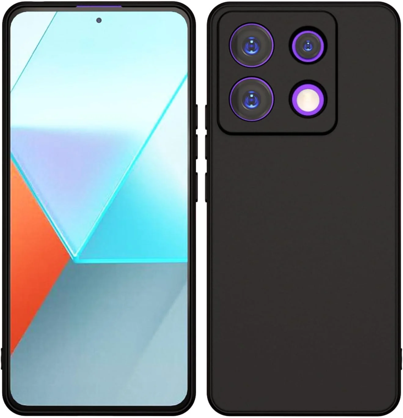 کاور محافظ ژله ای گوشی شیائومی ردمی نوت 13 پرو 5G / پوکو X6، ساخته شده از سیلیکون TPU نرم، سبک و مقاوم در برابر ضربه، با محافظت از دوربین (مشکی)