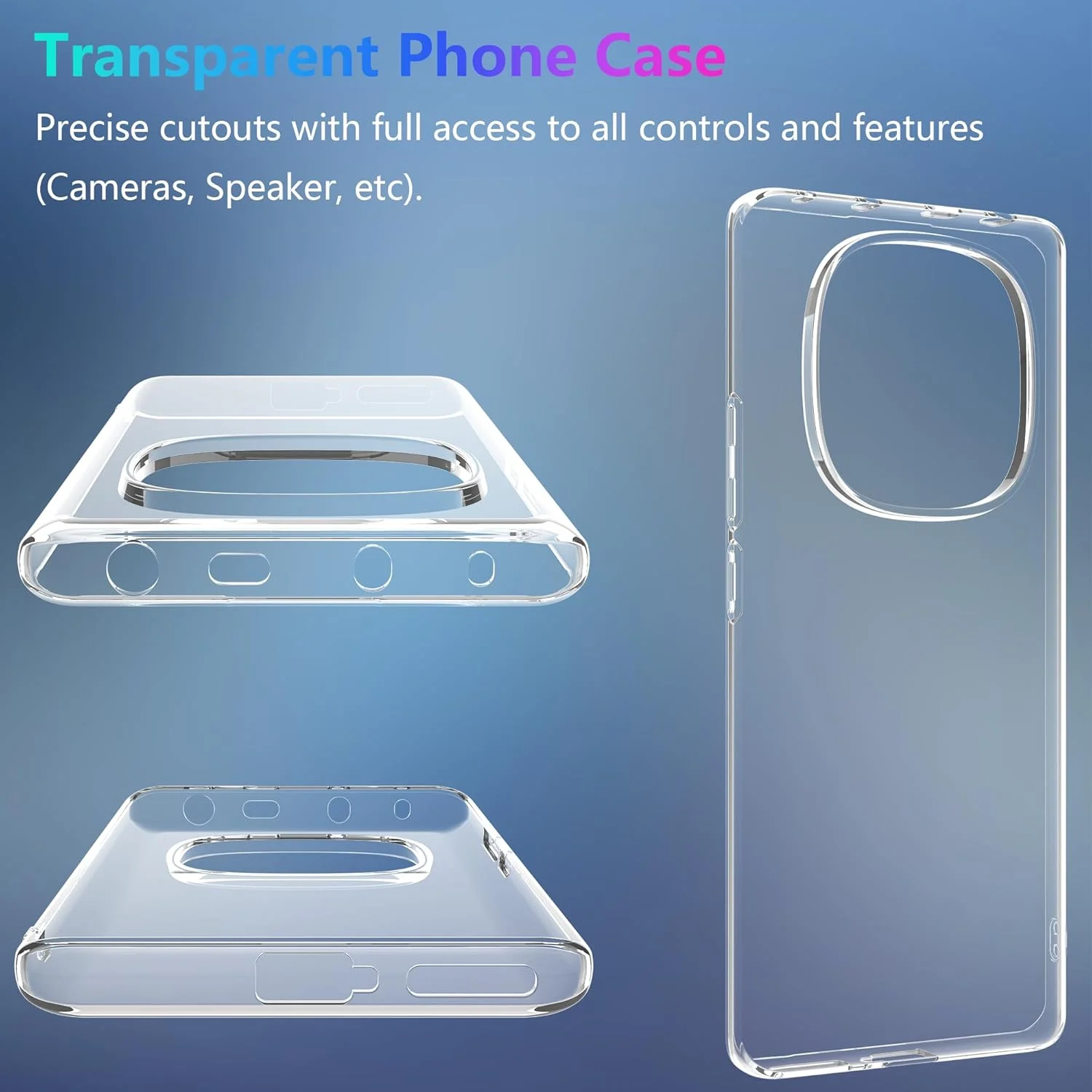 کاور Effcotuo برای شیائومی Redmi Note 14 Pro 4G به همراه 1 محافظ صفحه نمایش شیشه ای حرارت دیده و دو عدد محافظ دوربین، کاور TPU سیلیکونی نرم و شفاف، ضد خش و مقاوم در برابر ضربه