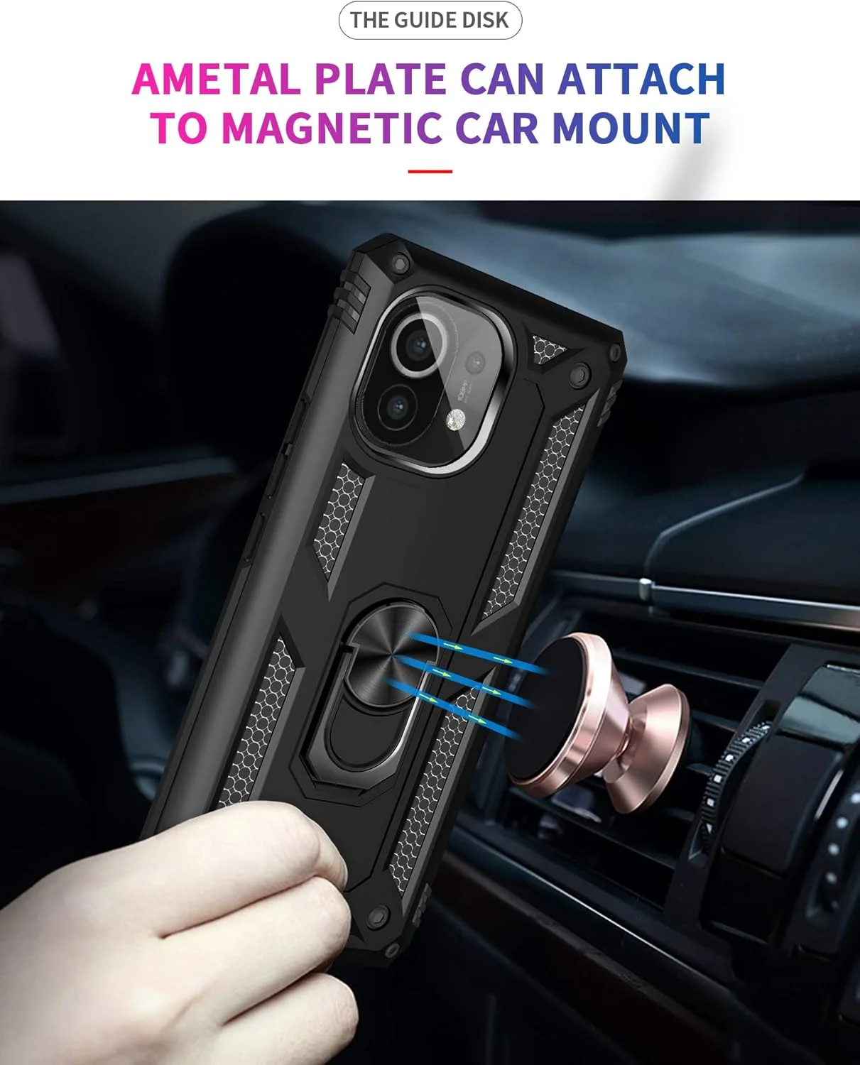 کاور سیلیکونی شیائومی Mi 11 مدل SORAKA به همراه حلقه و صفحه فلزی برای هولدر مغناطیسی خودرو کاور سیلیکونی شیائومی Mi 11 مدل SORAKA به همراه حلقه و صفحه فلزی برای هولدر مغناطیسی خودرو