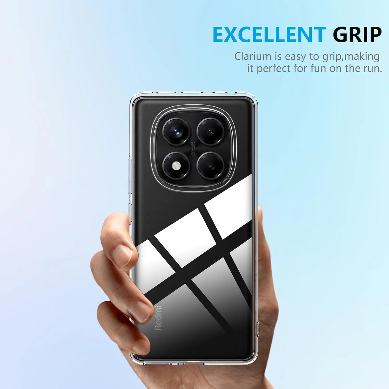 کاور Effcotuo برای شیائومی Redmi Note 14 Pro 4G به همراه 1 محافظ صفحه نمایش شیشه ای حرارت دیده و دو عدد محافظ دوربین، کاور TPU سیلیکونی نرم و شفاف، ضد خش و مقاوم در برابر ضربه