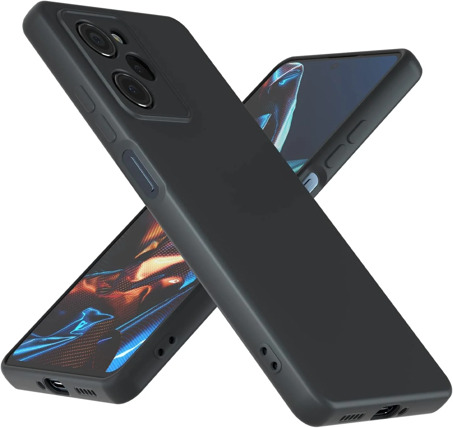 قاب محافظ ژله‌ای مایع با ضربه‌گیر لاستیکی و لایه داخلی میکروفیبر نرم، باریک و مقاوم در برابر ضربه برای گوشی شیائومی پوکو X5 پرو