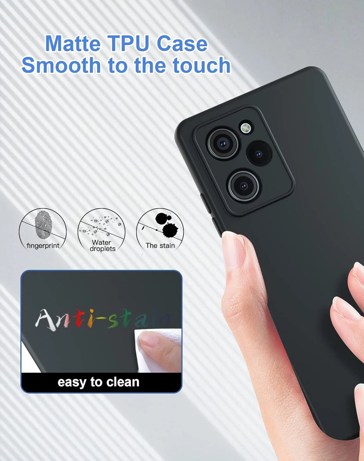 قاب محافظ ژله‌ای مایع با ضربه‌گیر لاستیکی و لایه داخلی میکروفیبر نرم، باریک و مقاوم در برابر ضربه برای گوشی شیائومی پوکو X5 پرو