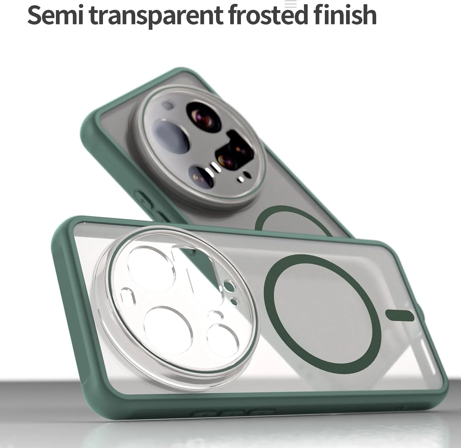 کاور سازگار با شیائومی 15 اولترا، سازگار با MagSafe، قاب گوشی مغناطیسی ضد ضربه سبز کاور سازگار با شیائومی 15 اولترا، سازگار با MagSafe، قاب گوشی مغناطیسی ضد ضربه سبز