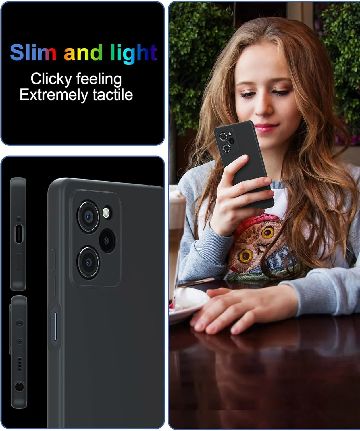 قاب محافظ ژله‌ای مایع با ضربه‌گیر لاستیکی و لایه داخلی میکروفیبر نرم، باریک و مقاوم در برابر ضربه برای گوشی شیائومی پوکو X5 پرو