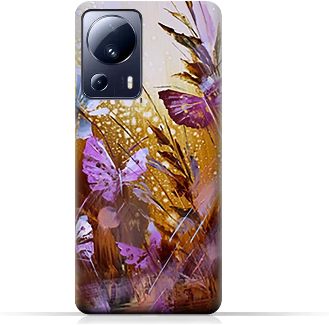 کاور محافظ گوشی موبایل شیائومی 13 لایت ای ام سی دیزاین، طرح پروانه های نقاشی رنگ روغن، جنس TPU کاور محافظ گوشی موبایل شیائومی 13 لایت ای ام سی دیزاین، طرح پروانه های نقاشی رنگ روغن، جنس TPU