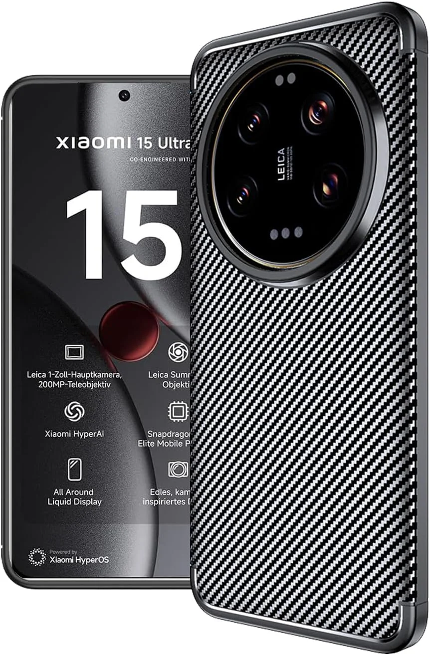 قاب محافظ گوشی شیائومی 15 اولترا، طراحی فیبر کربنی، سیلیکونی، TPU، انعطاف پذیر و ضد ضربه، سازگار با شیائومی 15 اولترا قاب محافظ گوشی شیائومی 15 اولترا، طراحی فیبر کربنی، سیلیکونی، TPU، انعطاف پذیر و ضد ضربه، سازگار با شیائومی 15 اولترا