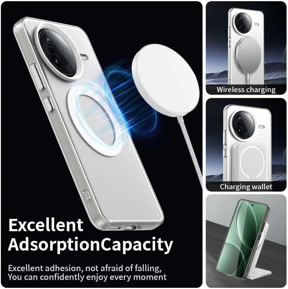 کاور مغناطیسی مات Gruattreay سازگار با گوشی شیائومی Poco F7 Ultra، دارای شارژ بیسیم، کاور محافظ شفاف ضد ضربه با ایربگ در چهار گوشه برای شیائومی Poco F7 Ultra (سفید) کاور مغناطیسی مات Gruattreay سازگار با گوشی شیائومی Poco F7 Ultra، دارای شارژ بیسیم، کاور محافظ شفاف ضد ضربه با ایربگ در چهار گوشه برای شیائومی Poco F7 Ultra (سفید)