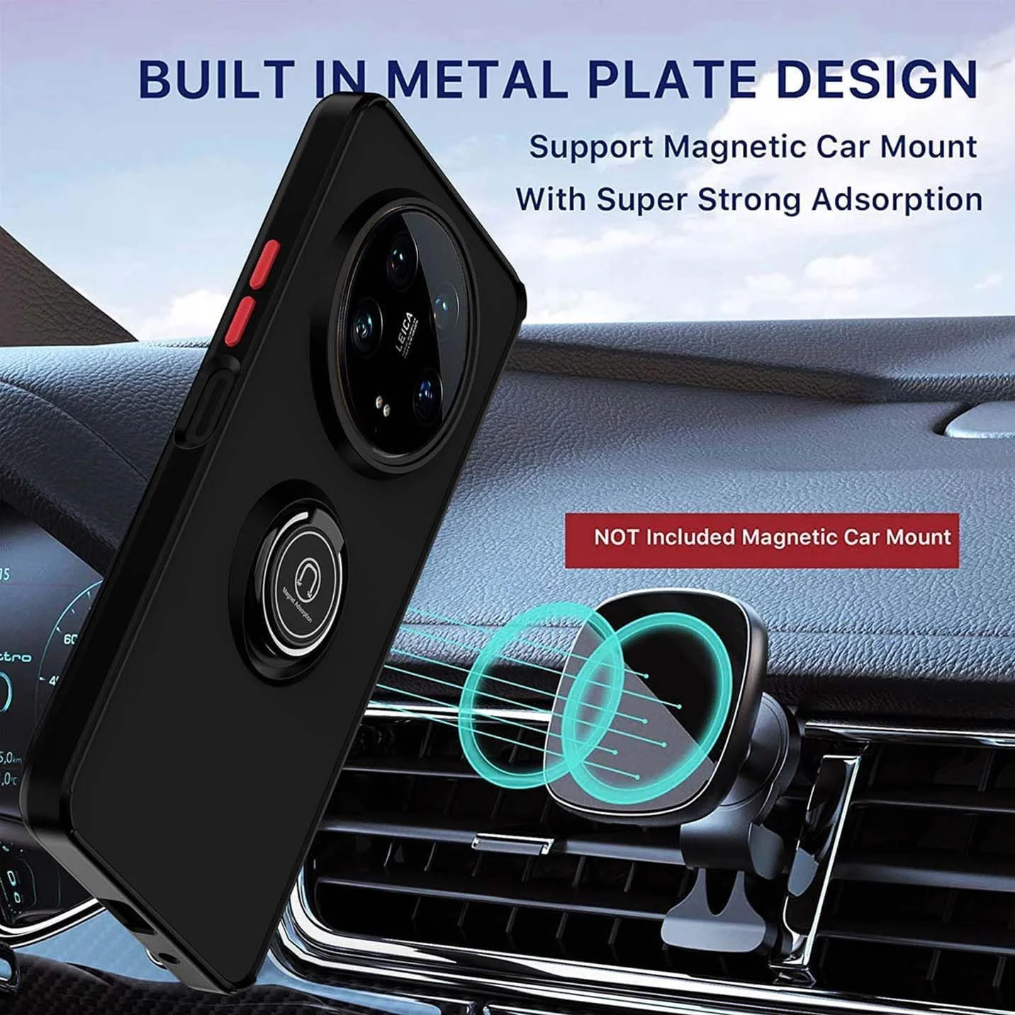 قاب محافظ سیلیکونی انعطاف پذیر طراحی شده برای شیائومی 14 اولترا، پوشش مات نیمه شفاف ضد ضربه با محافظت از دوربین و حلقه مغناطیسی چرخان 360 درجه برای شیائومی 14 اولترا (آبی) قاب محافظ سیلیکونی انعطاف پذیر طراحی شده برای شیائومی 14 اولترا، پوشش مات نیمه شفاف ضد ضربه با محافظت از دوربین و حلقه مغناطیسی چرخان 360 درجه برای شیائومی 14 اولترا (آبی)