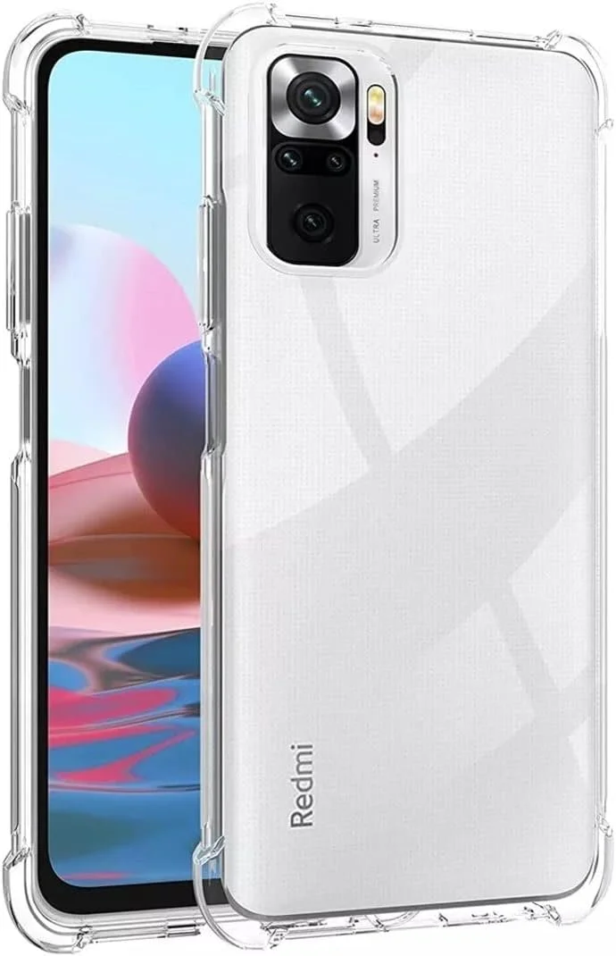 کاور محافظ ژله ای شفاف مناسب برای گوشی شیائومی ردمی نوت 10 4G / ردمی نوت 10s، نرم و انعطاف پذیر، ضد ضربه با گوشه های تقویت شده