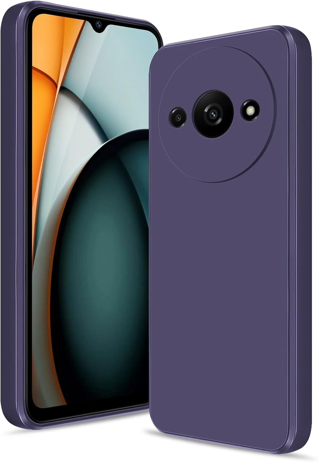 قاب محافظ سیلیکونی Btstring برای گوشی شیائومی Redmi A3، با محافظت کامل از لنز دوربین، ضد ضربه و دارای پوشش داخلی میکروفایبر - یاسی بنفش