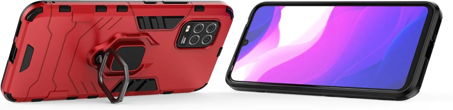 کاور سیلیکونی SORAKA برای گوشی شیائومی Mi 10 Lite 5G با حلقه چرخان 360 درجه و صفحه فلزی سازگار با هولدر مغناطیسی ماشین