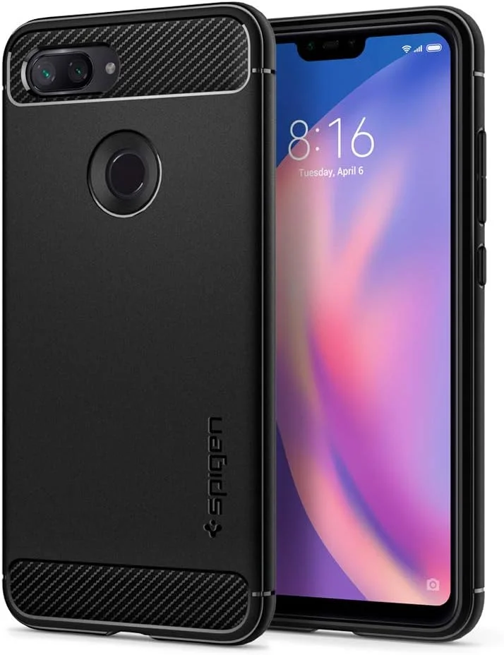 کاور محافظ ضد ضربه مدل Rugged Armor اسپیگن مناسب برای گوشی شیائومی Mi 8 Lite - مشکی