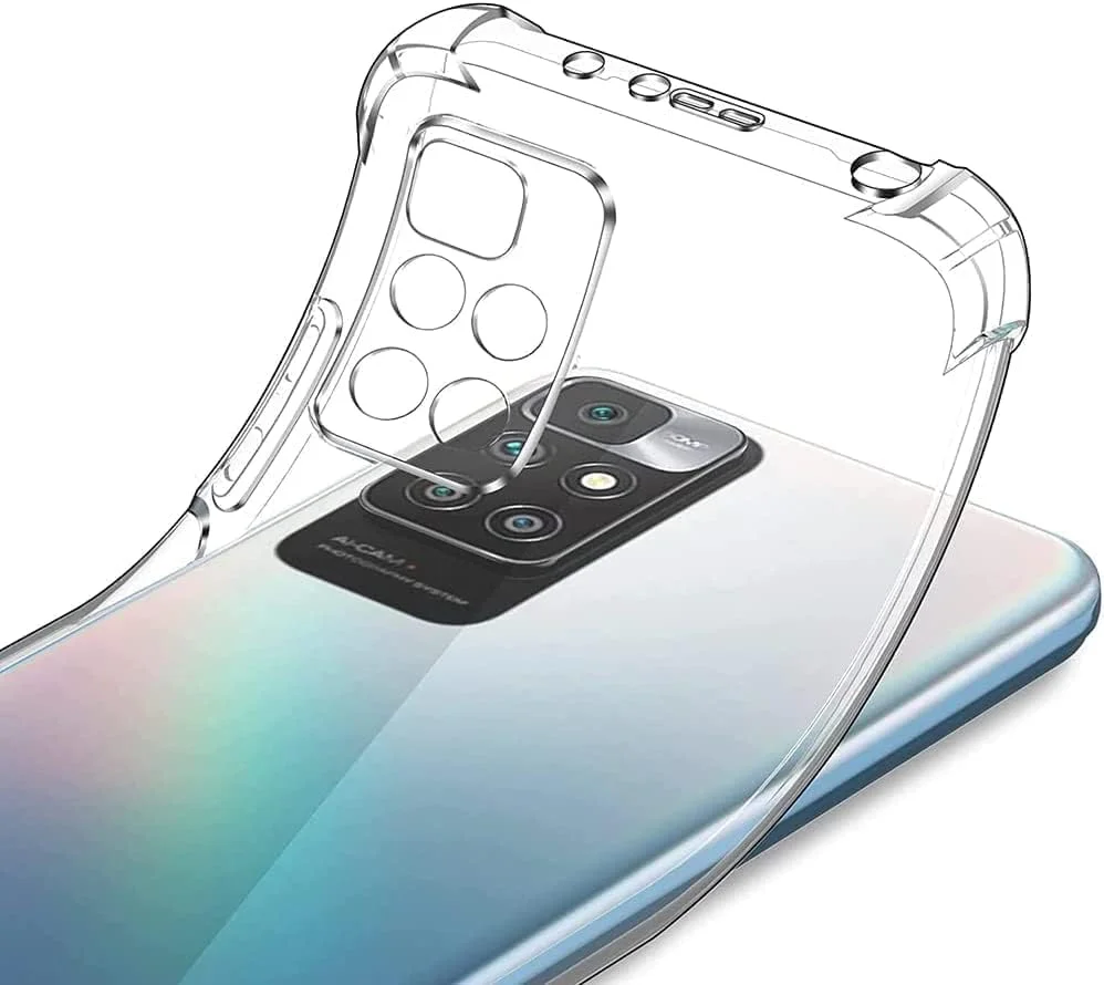 کاور محافظ ژله ای شفاف مناسب برای گوشی شیائومی ردمی 10 / ردمی 10 پرایم، نرم و انعطاف پذیر، ضد ضربه با گوشه های تقویت شده