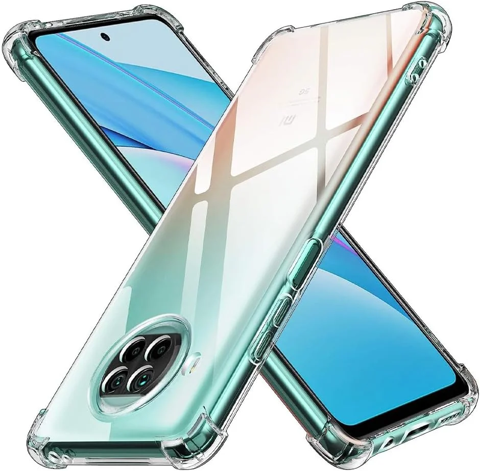 کاور محافظ شفاف مارگون برای گوشی شیائومی ردمی نوت 9 پرو 5G، باریک، مقاوم در برابر ضربه، TPU با لبه نرم و گوشه های تقویت شده