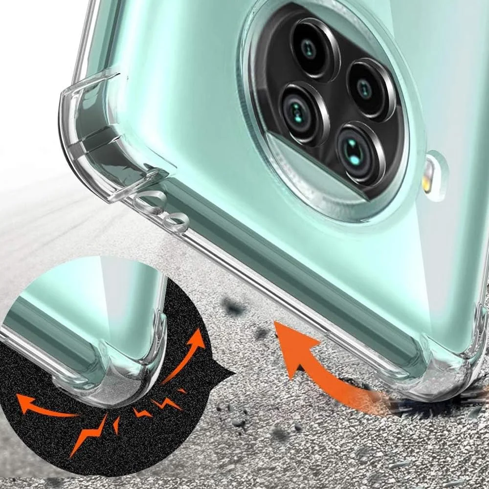 کاور محافظ شفاف مارگون برای گوشی شیائومی ردمی نوت 9 پرو 5G، باریک، مقاوم در برابر ضربه، TPU با لبه نرم و گوشه های تقویت شده