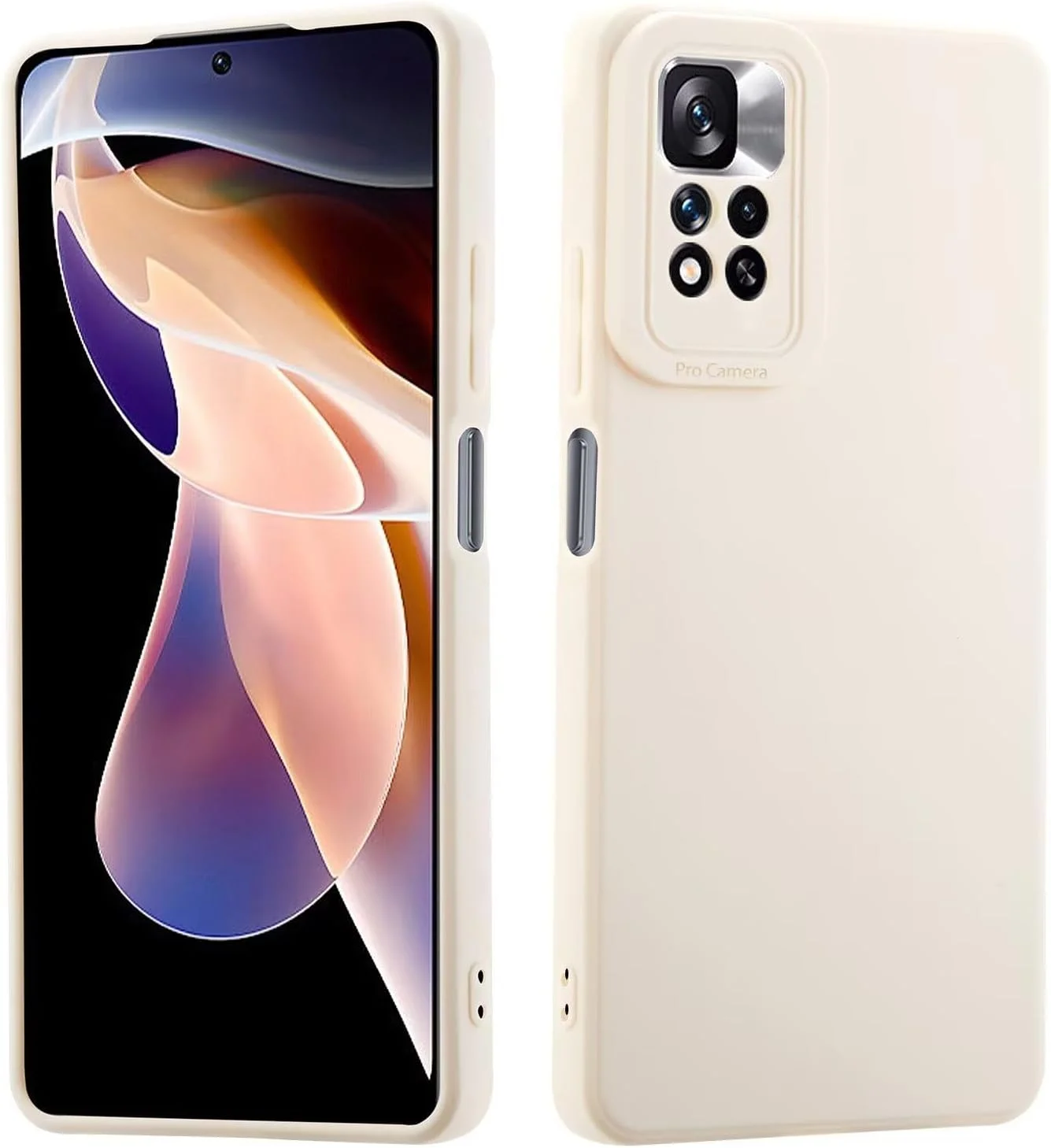 کاور سیلیکونی نرم LENGRACE برای گوشی شیائومی POCO X3 GT، کاور TPU با بافت نرم برای شیائومی POCO X3 GT، کاور محافظ ضد ضربه - سفید