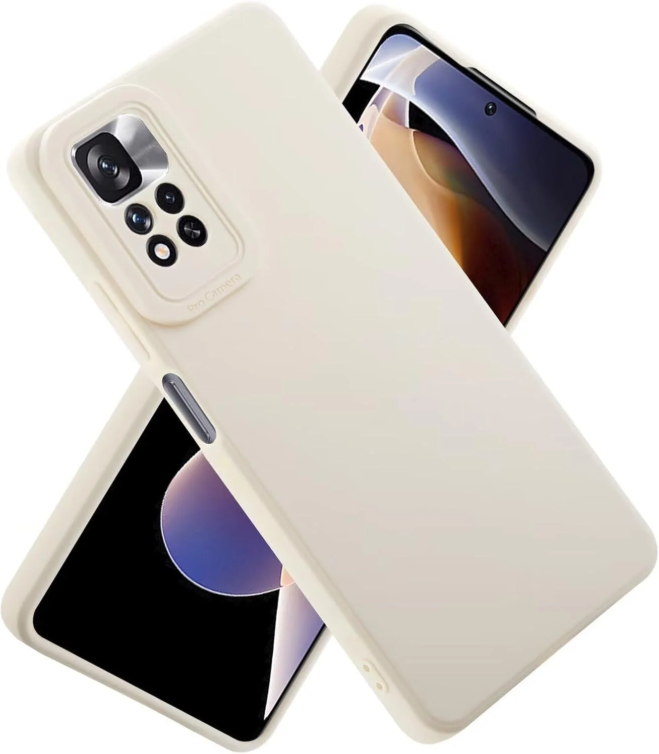 کاور سیلیکونی نرم LENGRACE برای گوشی شیائومی POCO X3 GT، کاور TPU با بافت نرم برای شیائومی POCO X3 GT، کاور محافظ ضد ضربه - سفید