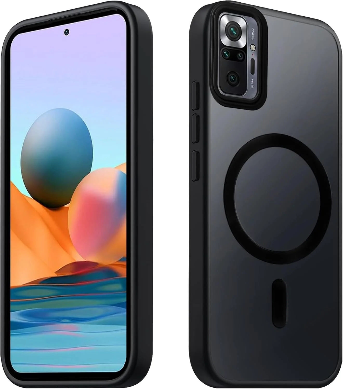 کاور مغناطیسی Tawarror برای شیائومی Redmi Note 10 Pro/Note 10 Pro Max، قاب مات نیمه شفاف برای Redmi Note 10 Pro، پشت PC ضد خش، قاب محافظ گوشی موبایل TPU ضد ضربه، مشکی کاور مغناطیسی Tawarror برای شیائومی Redmi Note 10 Pro/Note 10 Pro Max، قاب مات نیمه شفاف برای Redmi Note 10 Pro، پشت PC ضد خش، قاب محافظ گوشی موبایل TPU ضد ضربه، مشکی