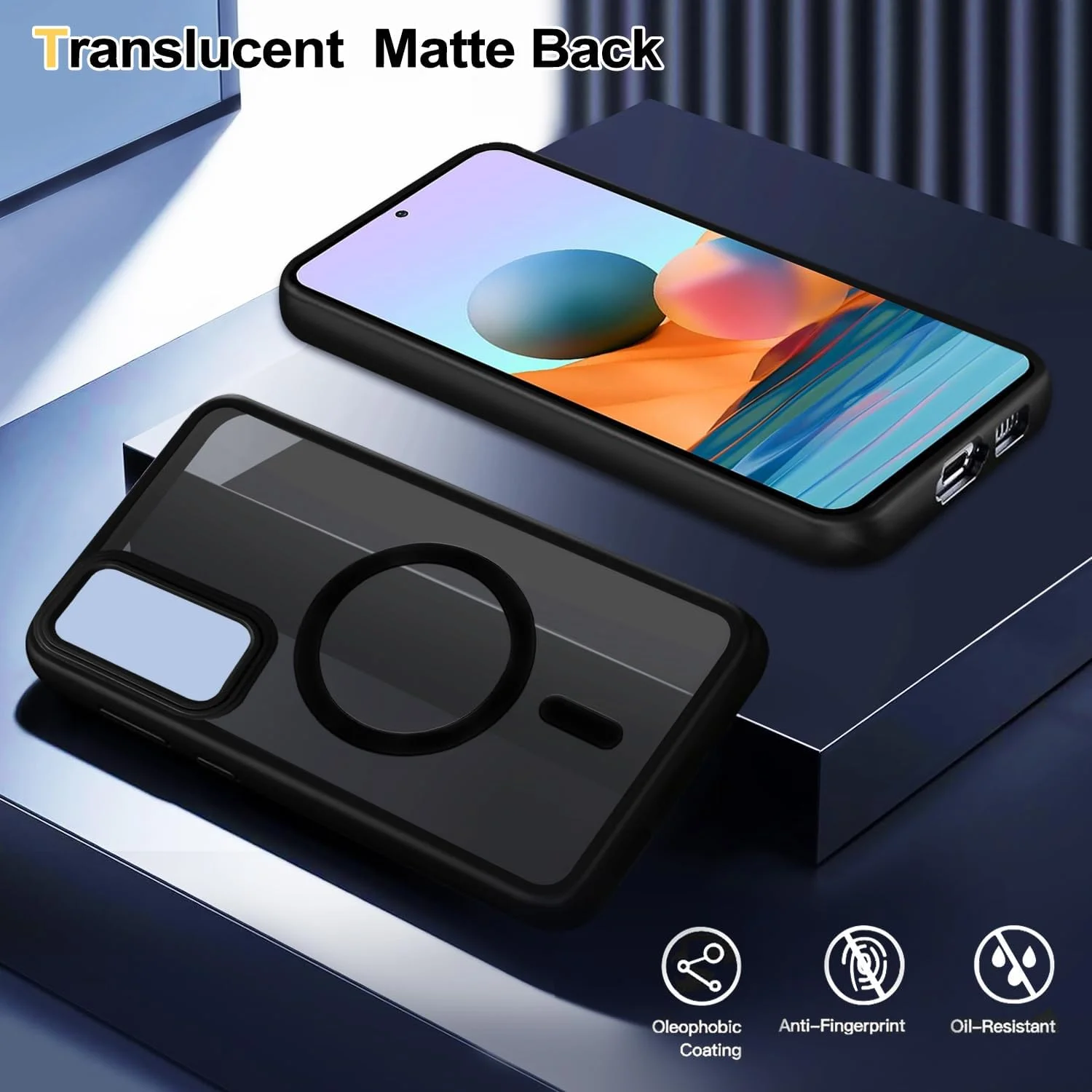 کاور مغناطیسی Tawarror برای شیائومی Redmi Note 10 Pro/Note 10 Pro Max، قاب مات نیمه شفاف برای Redmi Note 10 Pro، پشت PC ضد خش، قاب محافظ گوشی موبایل TPU ضد ضربه، مشکی کاور مغناطیسی Tawarror برای شیائومی Redmi Note 10 Pro/Note 10 Pro Max، قاب مات نیمه شفاف برای Redmi Note 10 Pro، پشت PC ضد خش، قاب محافظ گوشی موبایل TPU ضد ضربه، مشکی