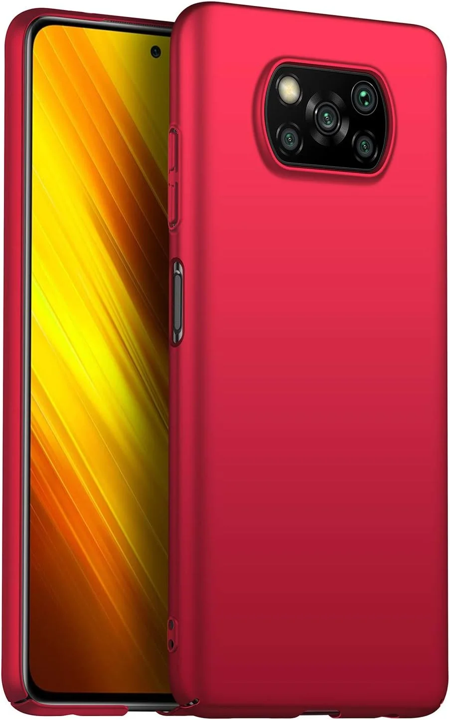 قاب محافظ گوشی شیائومی پوکو X3 NFC، بسیار نازک، سبک، سخت، PC با پوشش مات، ضد اثر انگشت، رنگ قرمز