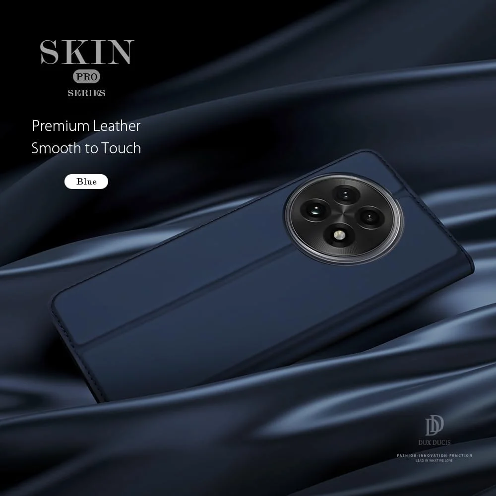 کیف محافظ سری Skin Pro داکس دوکیس برای OnePlus 13 – کیف پول چرمی باریک با جای کارت، بست مغناطیسی، عملکرد استند و محافظت ضد ضربه – مشکی