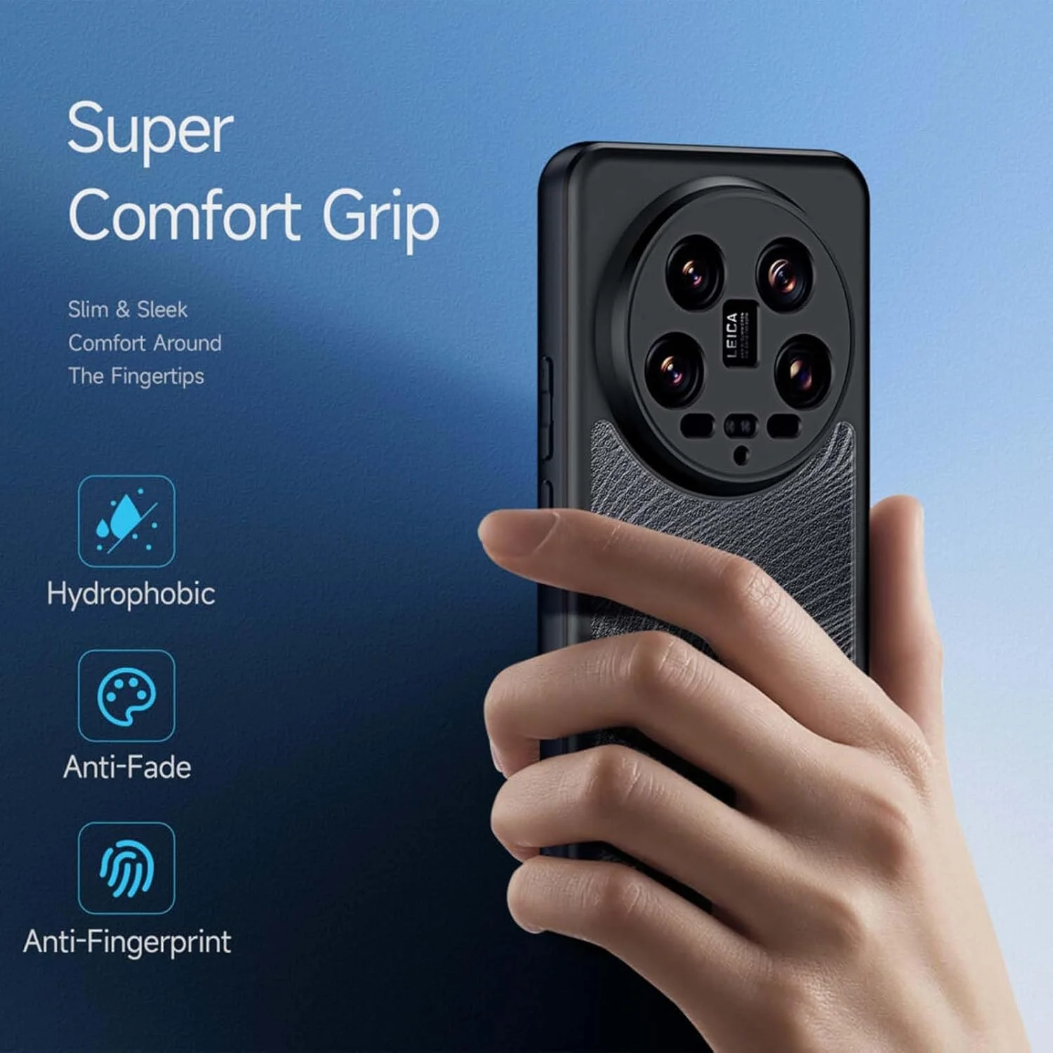 کاور پشتی OIATROE برای شیائومی 14 اولترا، [باریک] [ضد اثر انگشت] [بافت مات] قاب گوشی برای شیائومی 14 اولترا - مشکی