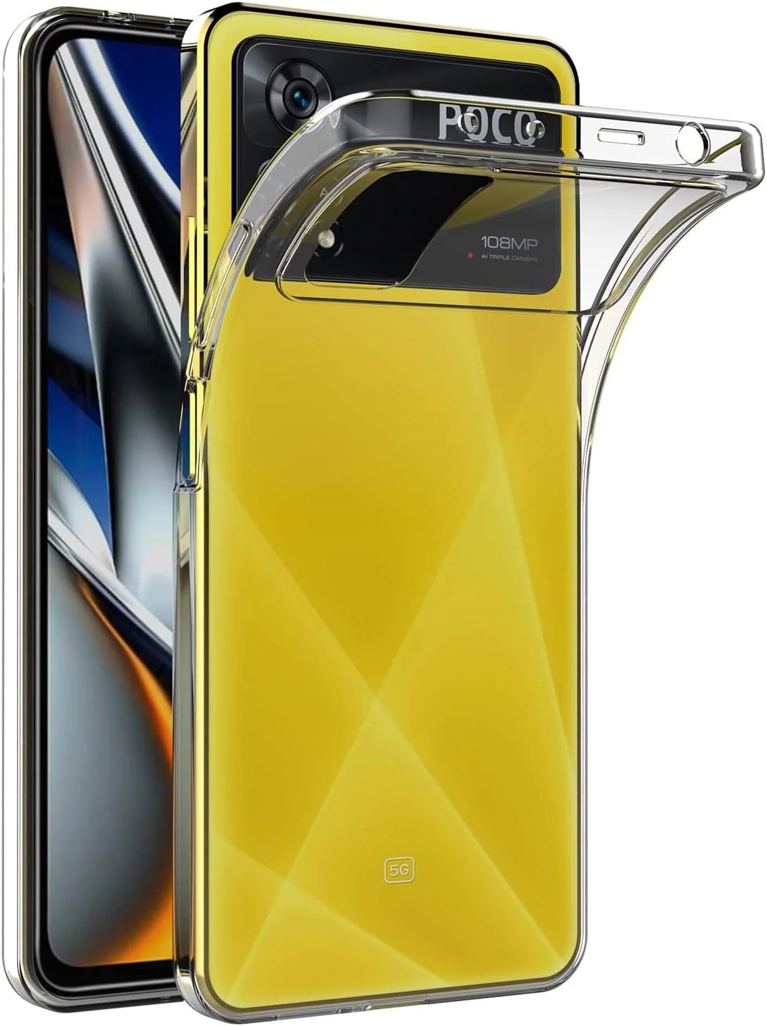 قاب محافظ گوشی موبایل مای جین مناسب برای شیائومی پوکو X4 پرو 5G (6.67 اینچ) جنس ژله ای TPU نرم، پوشش پشتی شفاف