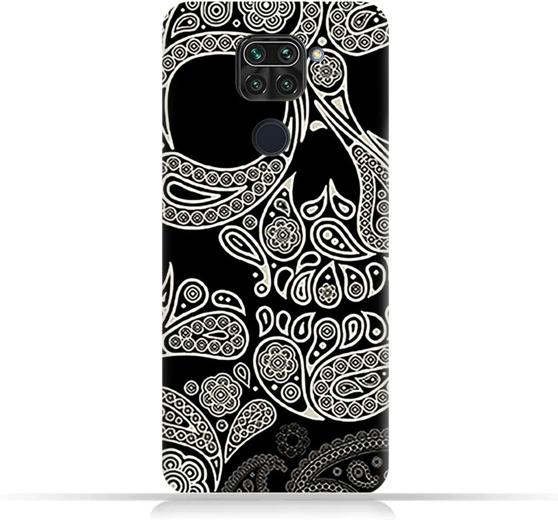 کاور محافظ گوشی موبایل AMC Design از جنس TPU مناسب برای شیائومی Redmi Note 9 با طرح اسکلت و بته جقه