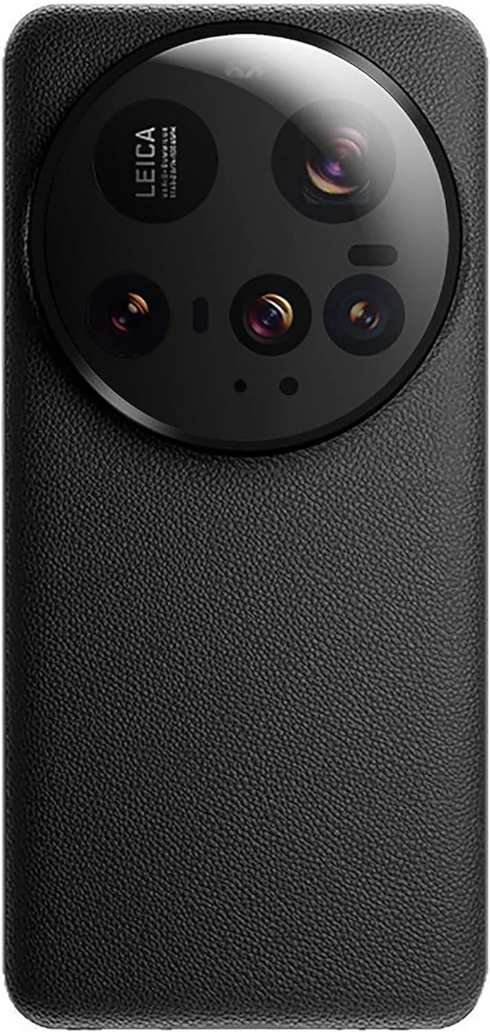 کاور محافظ چرمی مدل GIOPUEY سازگار با گوشی شیائومی 15 Ultra، ساخته شده از چرم PU + PC سخت، بافت چرمی ویژه، ضد اثر انگشت و ضد خش - مشکی