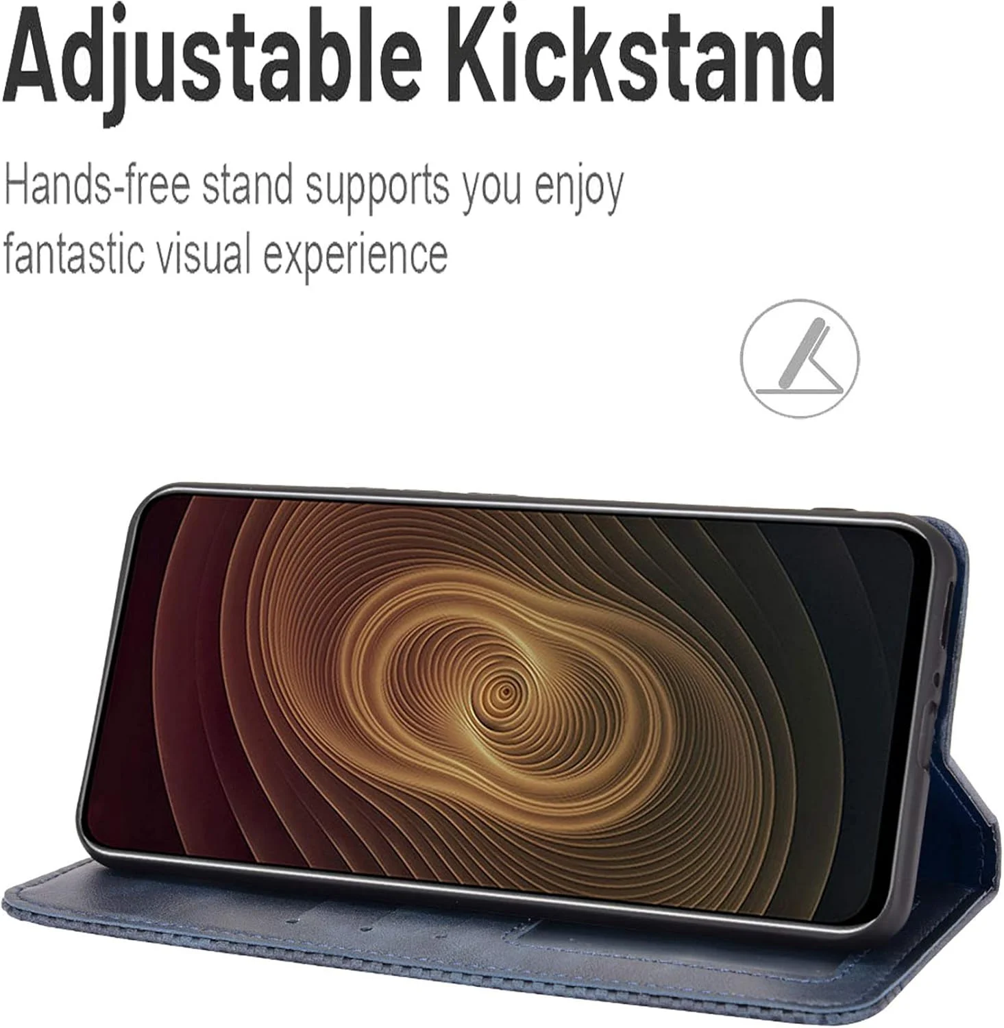 کیف گوشی شیاومی 15 اولترا XINNI، کیف پول چرمی آهنربایی تاشو PU/TPU، آبی