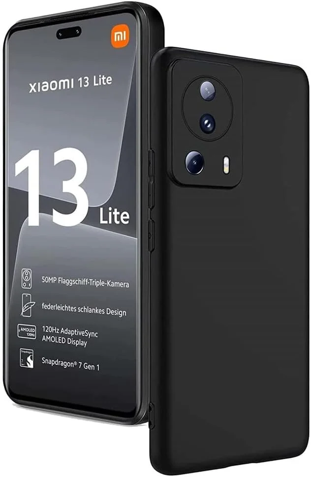 قاب محافظ گوشی شیائومی 13 لایت، روکش لاستیکی مات سیلیکونی نرم TPU با محافظت از دوربین، قاب پشتی انعطاف پذیر برای شیائومی Mi 13 لایت (مشکی) قاب محافظ گوشی شیائومی 13 لایت، روکش لاستیکی مات سیلیکونی نرم TPU با محافظت از دوربین، قاب پشتی انعطاف پذیر برای شیائومی Mi 13 لایت (مشکی)