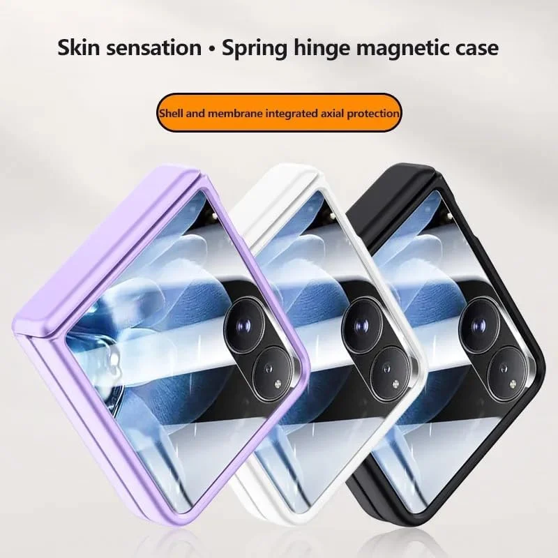 قاب محافظ گوشی شیائومی میکس فلیپ 5G، محافظ لولای سازگار با پوست، پوشش محافظتی کامل، ضد ضربه (مشکی)