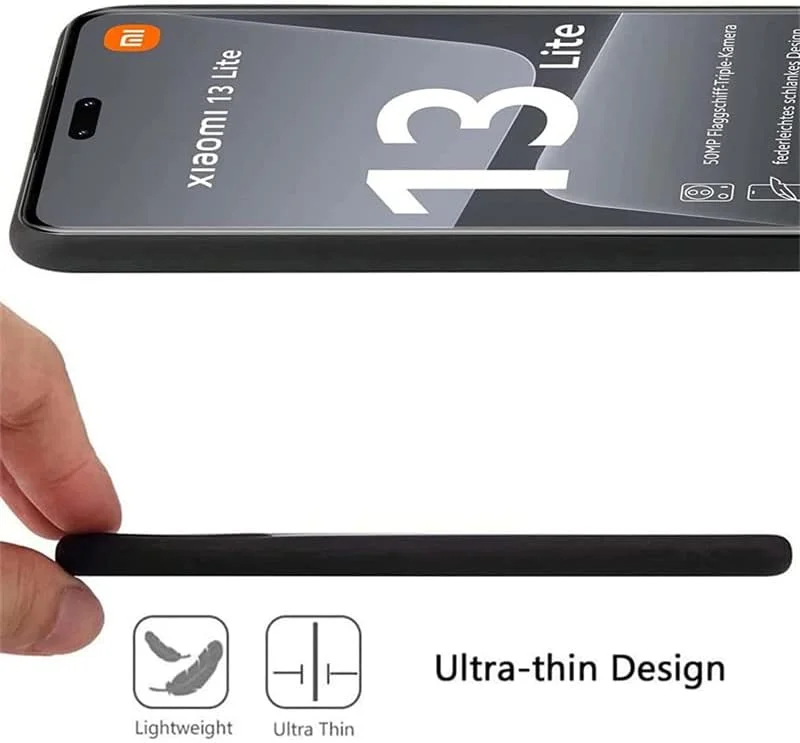 قاب محافظ گوشی شیائومی 13 لایت، روکش لاستیکی مات سیلیکونی نرم TPU با محافظت از دوربین، قاب پشتی انعطاف پذیر برای شیائومی Mi 13 لایت (مشکی) قاب محافظ گوشی شیائومی 13 لایت، روکش لاستیکی مات سیلیکونی نرم TPU با محافظت از دوربین، قاب پشتی انعطاف پذیر برای شیائومی Mi 13 لایت (مشکی)