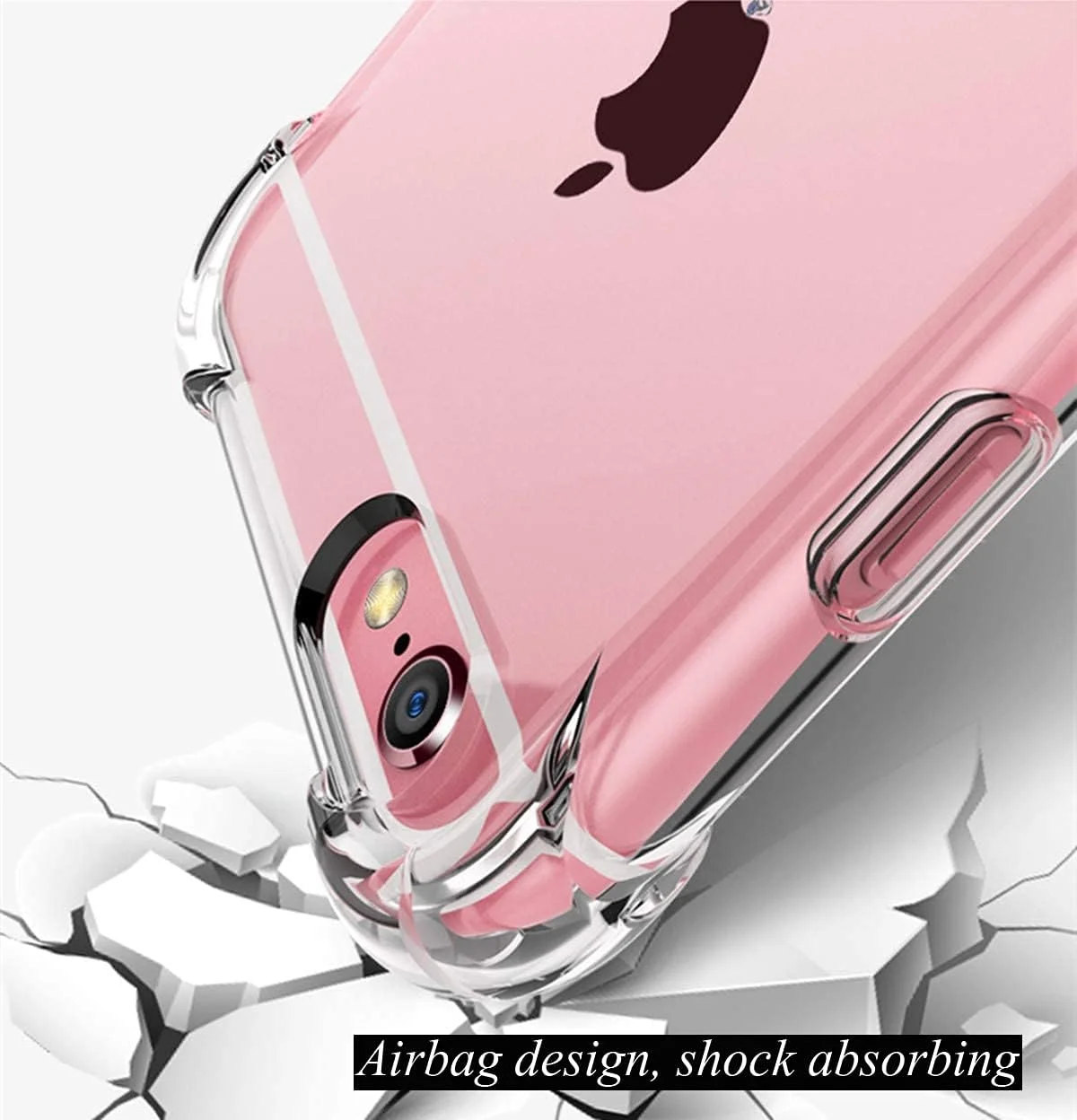 کاور ژلهای شفاف ضد ضربه Gnker مناسب آیفون 6 و 6S با محافظت نرم و شفاف در برابر افتادن از چهار گوشه (آیفون 6/6s، شفاف) کاور ژلهای شفاف ضد ضربه Gnker مناسب آیفون 6 و 6S با محافظت نرم و شفاف در برابر افتادن از چهار گوشه (آیفون 6/6s، شفاف)