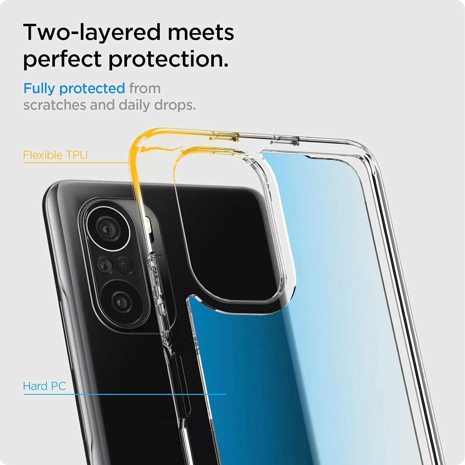 کاور محافظ گوشی شیائومی پوکو اف 3 مدل Spigen Ultra Hybrid - شفاف کاور محافظ گوشی شیائومی پوکو اف 3 مدل Spigen Ultra Hybrid - شفاف