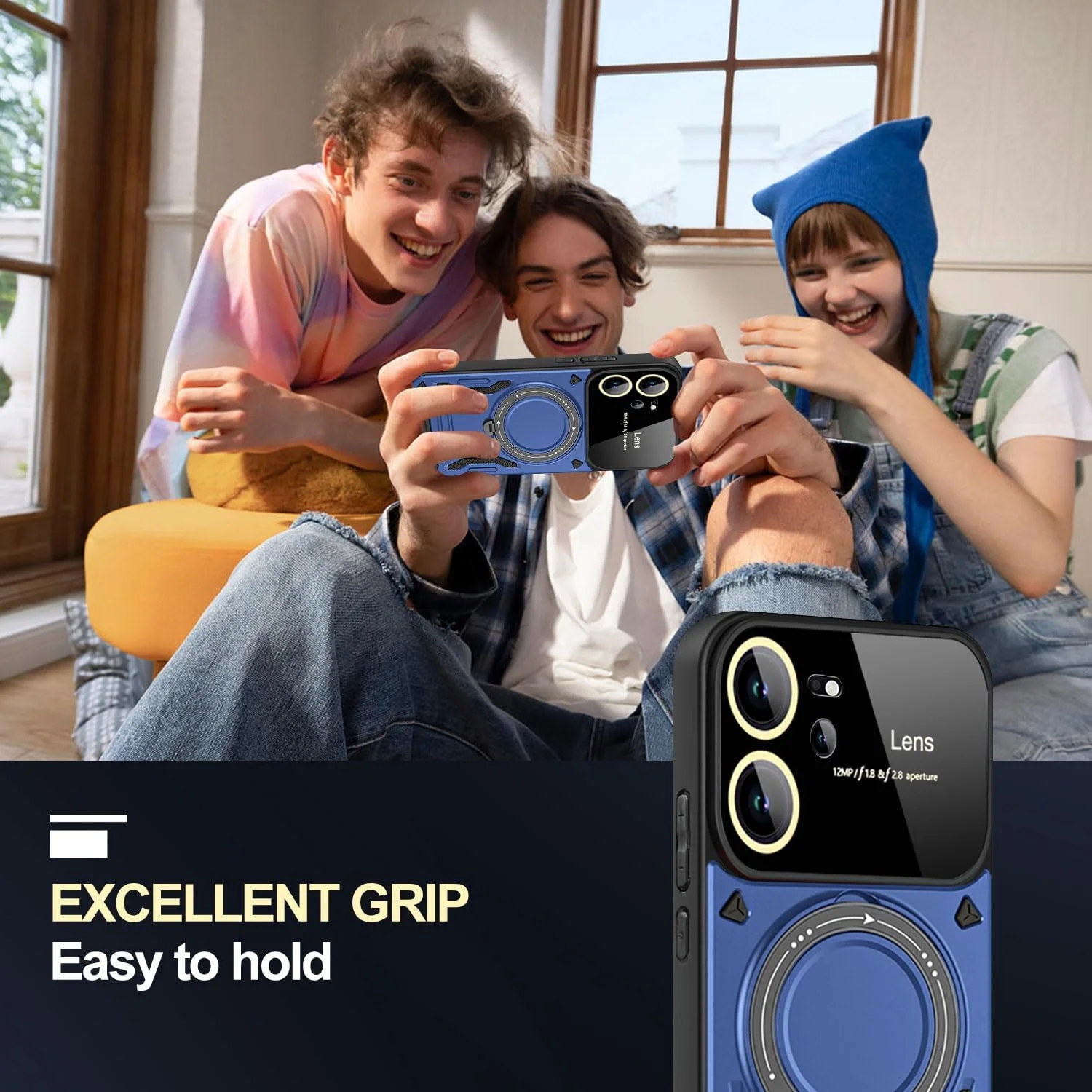 کاور محافظ برای شیائومی 13T / 13T Pro به همراه پایه تاشو، کاور محافظ دوربین با حلقه چرخان 360 درجه، کاور ضربه گیر TPU، آبی کاور محافظ برای شیائومی 13T / 13T Pro به همراه پایه تاشو، کاور محافظ دوربین با حلقه چرخان 360 درجه، کاور ضربه گیر TPU، آبی