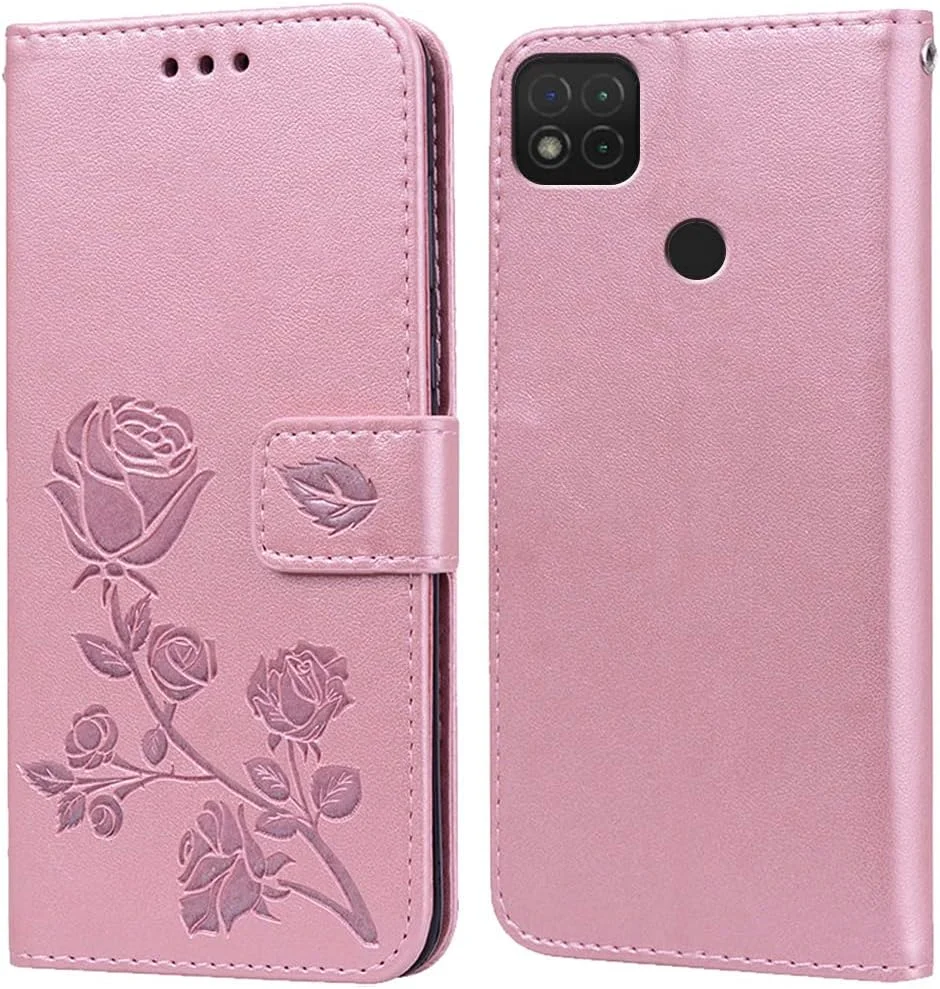 کیف محافظ گوشی موبایل شیائومی ردمی 9C / ردمی 9C NFC، کیف تاشو، دارای استند، جای کارت، بامپر سیلیکونی، پوشش محافظ ضد ضربه برای شیائومی ردمی 9C (6.53 اینچ)