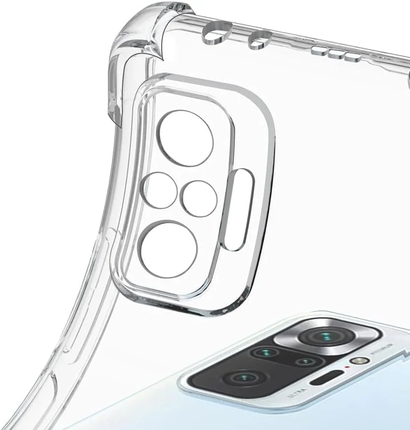 کاور محافظ شفاف مارگون برای گوشی شیائومی ردمی نوت 10 پرو، باریک، مقاوم در برابر ضربه، لبه نرم TPU با گوشه‌های تقویت‌شده