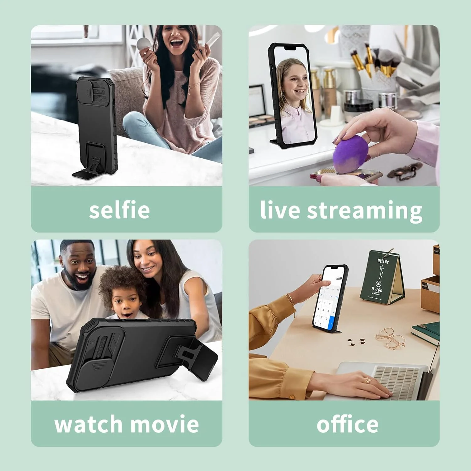 قاب گوشی شیائومی پوکو X3، قاب محافظ دو لایه TPU PC با پوشش کشویی دوربین برای شیائومی پوکو X3 NFC / X3 Pro - مشکی