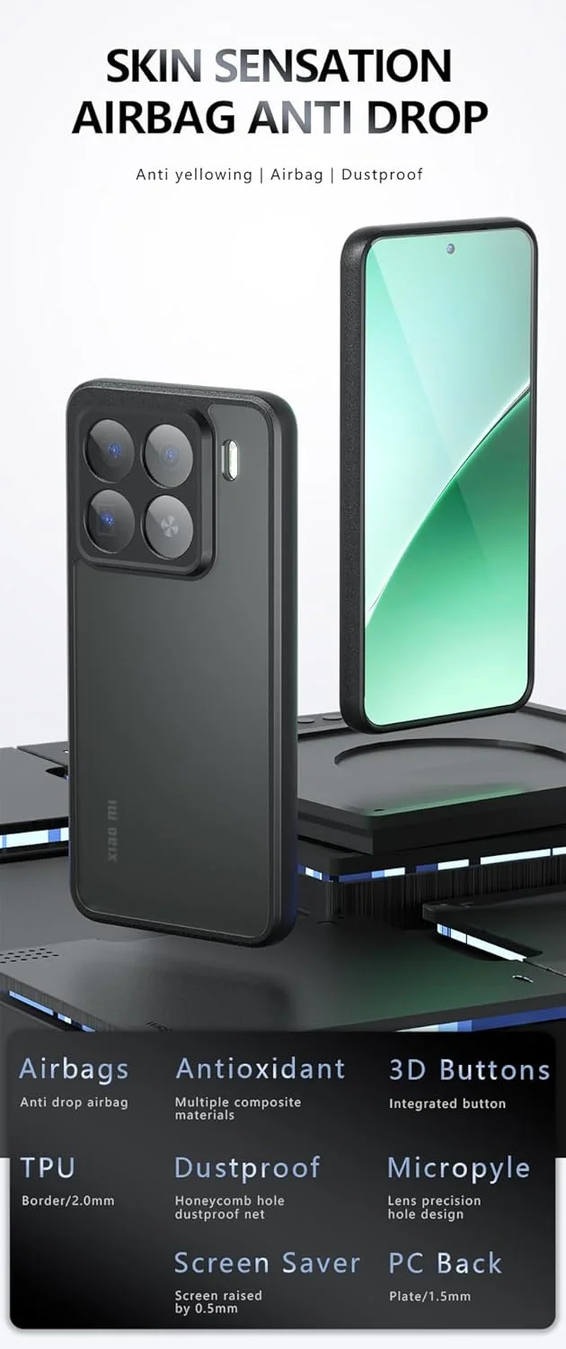 کاور محافظ گوشی سازگار با شیائومی 15، ضد ضربه، ضد لغزش، ضد خش و ضد اثر انگشت، قاب محافظ سازگار با شیائومی 15 (مشکی) کاور محافظ گوشی سازگار با شیائومی 15، ضد ضربه، ضد لغزش، ضد خش و ضد اثر انگشت، قاب محافظ سازگار با شیائومی 15 (مشکی)