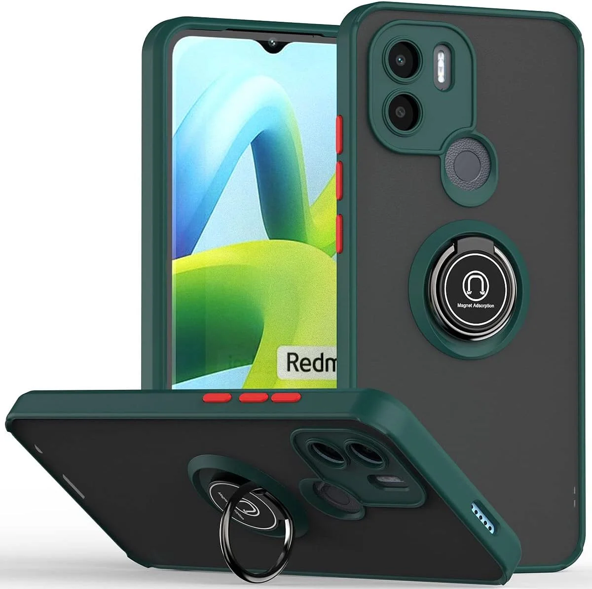 کاور محافظ گوشی شیائومی ردمی A1 پلاس مدل Muzz، دارای حلقه فلزی، استند و قابلیت اتصال مغناطیسی به هولدر خودرو، ضد ضربه، با پوشش مات و مقاوم کاور محافظ گوشی شیائومی ردمی A1 پلاس مدل Muzz، دارای حلقه فلزی، استند و قابلیت اتصال مغناطیسی به هولدر خودرو، ضد ضربه، با پوشش مات و مقاوم