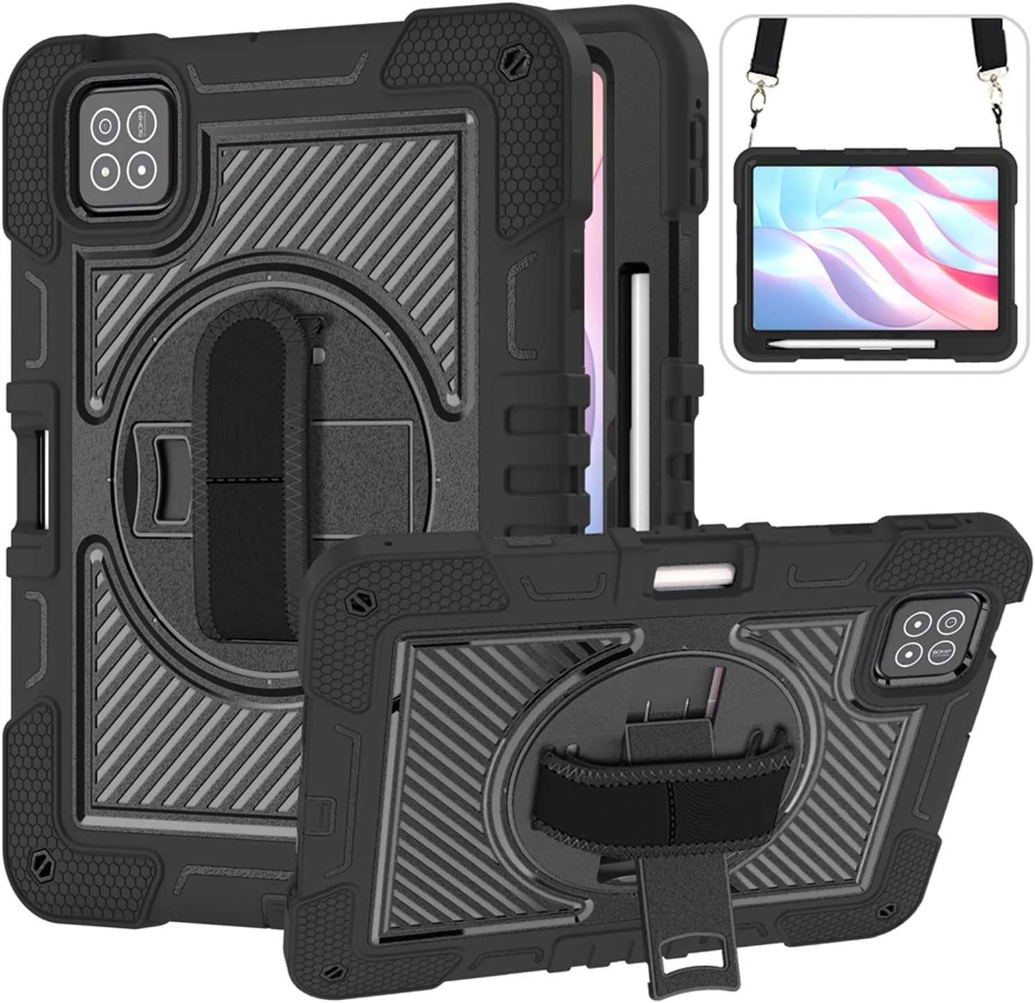 کاور محافظ تبلت شیائومی می پد 7 / پد 7 پرو 11.2 اینچ 2024، ضد ضربه و مقاوم با محافظت قوی، دارای بند دستی/شانه، استند چرخان 360 درجه (مشکی) کاور محافظ تبلت شیائومی می پد 7 / پد 7 پرو 11.2 اینچ 2024، ضد ضربه و مقاوم با محافظت قوی، دارای بند دستی/شانه، استند چرخان 360 درجه (مشکی)