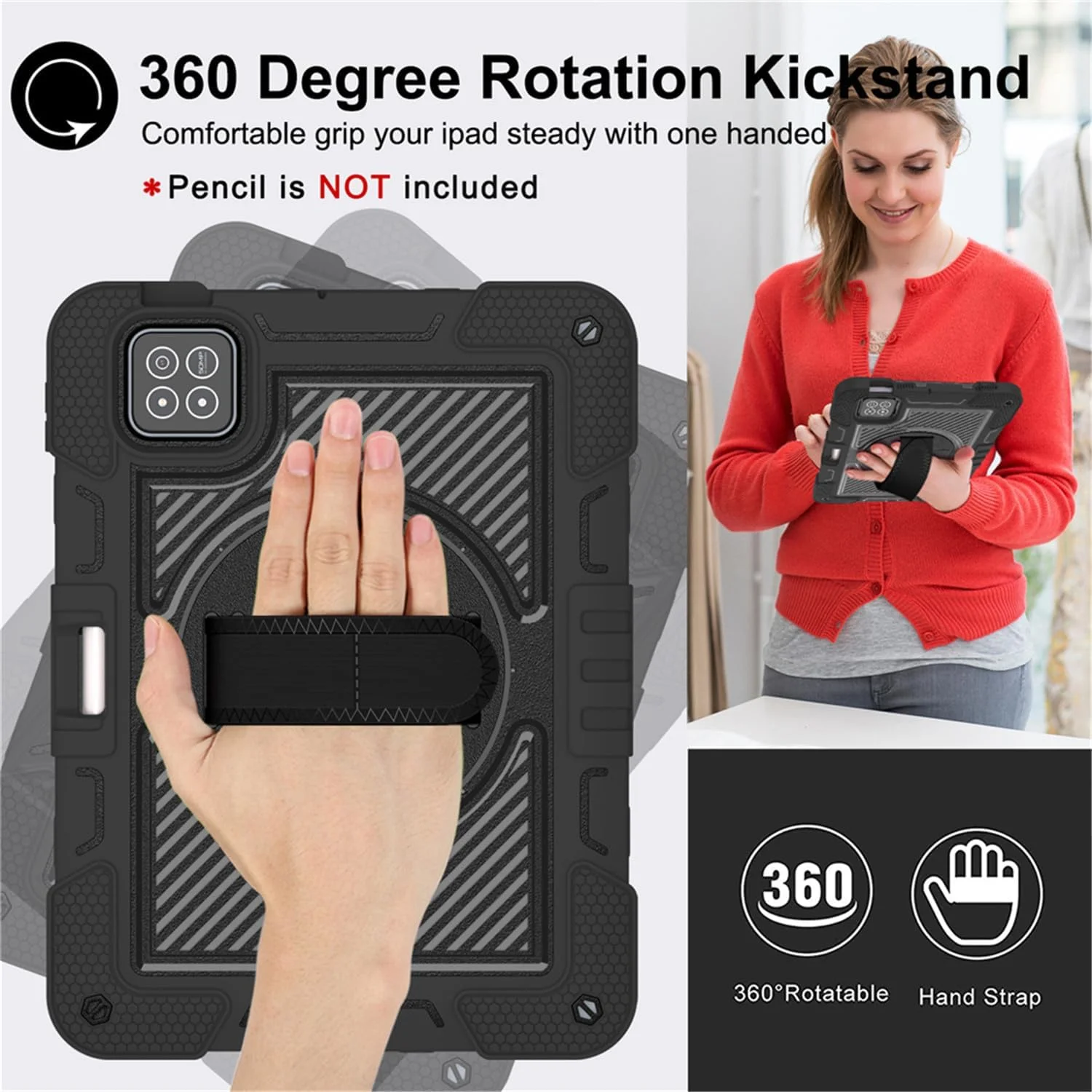 کاور محافظ تبلت شیائومی می پد 7 / پد 7 پرو 11.2 اینچ 2024، ضد ضربه و مقاوم با محافظت قوی، دارای بند دستی/شانه، استند چرخان 360 درجه (مشکی) کاور محافظ تبلت شیائومی می پد 7 / پد 7 پرو 11.2 اینچ 2024، ضد ضربه و مقاوم با محافظت قوی، دارای بند دستی/شانه، استند چرخان 360 درجه (مشکی)