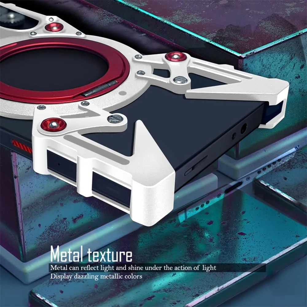 کاور محافظ آلیاژ آلومینیومی AZONEE با استند چرخان 360 درجه، طراحی چرخ دنده توخالی بدون قاب، کاور فلزی ضد ضربه برای گوشی ZTE Nubia REDMAGIC 10 Pro/10 Pro Plus (نقره ای) کاور محافظ آلیاژ آلومینیومی AZONEE با استند چرخان 360 درجه، طراحی چرخ دنده توخالی بدون قاب، کاور فلزی ضد ضربه برای گوشی ZTE Nubia REDMAGIC 10 Pro/10 Pro Plus (نقره ای)