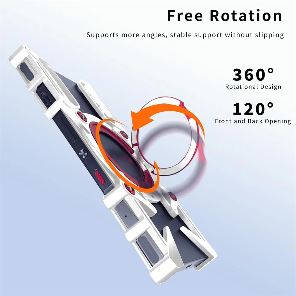 کاور محافظ آلیاژ آلومینیومی AZONEE با استند چرخان 360 درجه، طراحی چرخ دنده توخالی بدون قاب، کاور فلزی ضد ضربه برای گوشی ZTE Nubia REDMAGIC 10 Pro/10 Pro Plus (نقره ای) کاور محافظ آلیاژ آلومینیومی AZONEE با استند چرخان 360 درجه، طراحی چرخ دنده توخالی بدون قاب، کاور فلزی ضد ضربه برای گوشی ZTE Nubia REDMAGIC 10 Pro/10 Pro Plus (نقره ای)