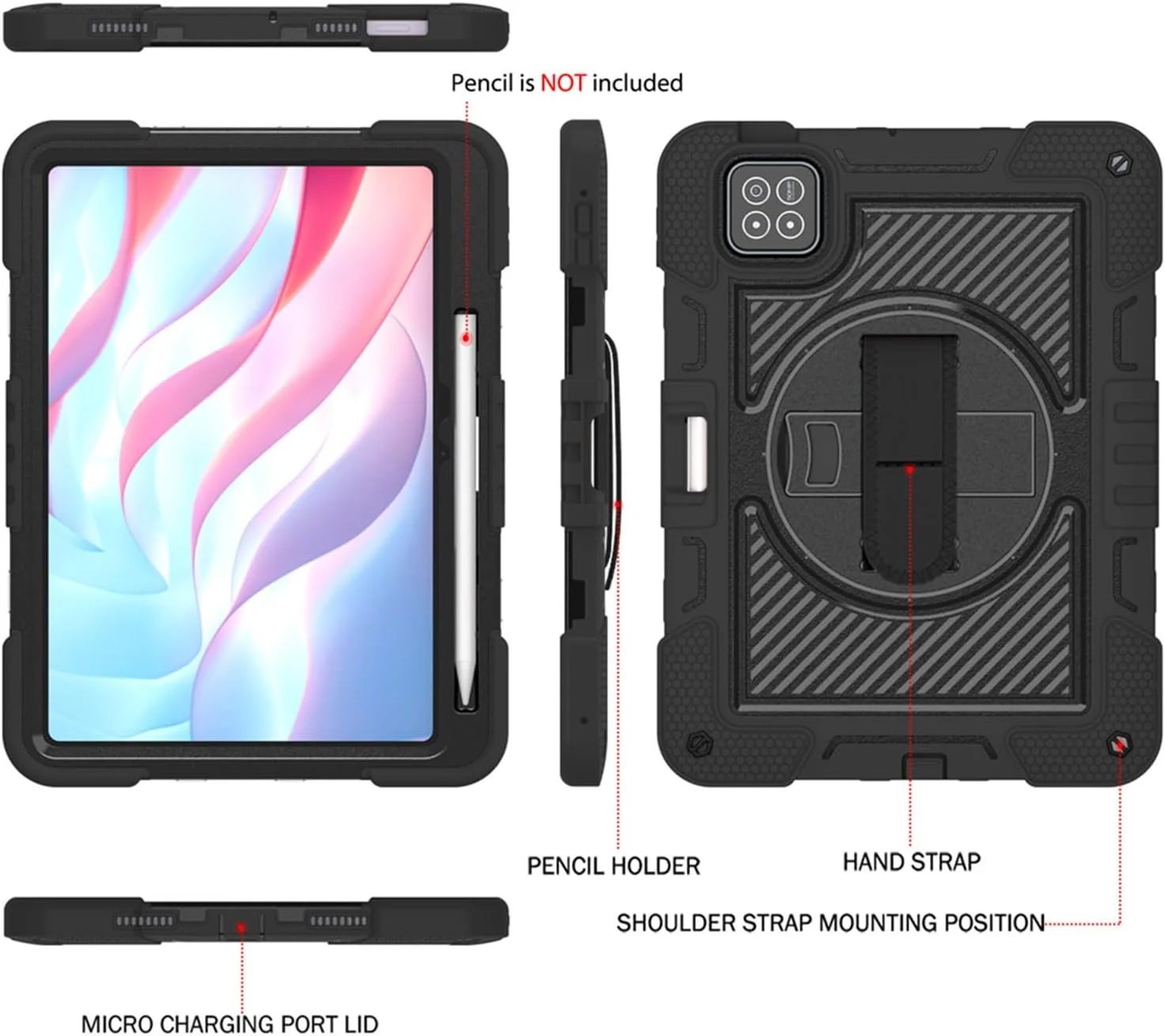 کاور محافظ تبلت شیائومی می پد 7 / پد 7 پرو 11.2 اینچ 2024، ضد ضربه و مقاوم با محافظت قوی، دارای بند دستی/شانه، استند چرخان 360 درجه (مشکی) کاور محافظ تبلت شیائومی می پد 7 / پد 7 پرو 11.2 اینچ 2024، ضد ضربه و مقاوم با محافظت قوی، دارای بند دستی/شانه، استند چرخان 360 درجه (مشکی)