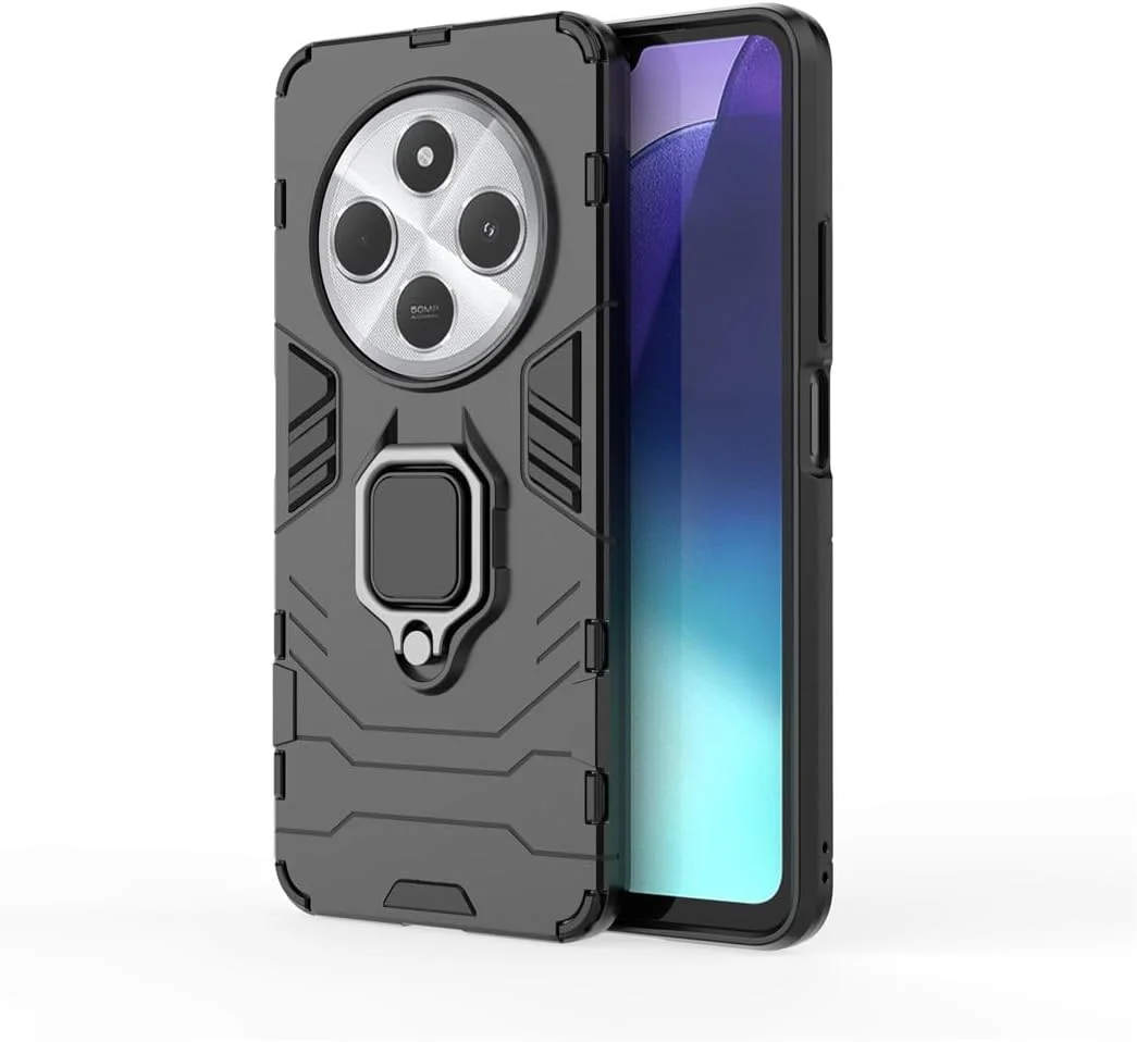 کاور محافظ دو لایه مقاوم با حلقه فلزی و استند مناسب برای گوشی شیائومی ردمی 14C 4G، شیائومی پوکو C75 4G و ردمی A4 5G (مشکی) کاور محافظ دو لایه مقاوم با حلقه فلزی و استند مناسب برای گوشی شیائومی ردمی 14C 4G، شیائومی پوکو C75 4G و ردمی A4 5G (مشکی)
