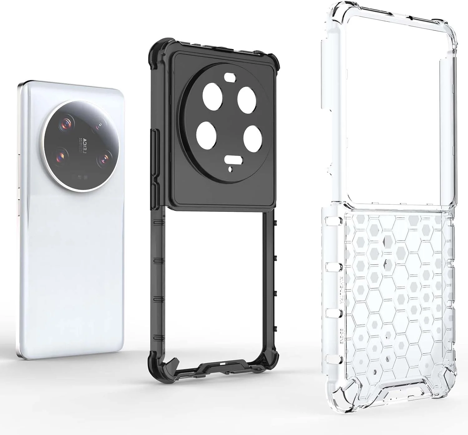 کاور محافظ گوشی شیائومی 13 اولترا، PC TPU با بافت لانه زنبوری 2 در 1، طراحی باریک، ضد خش و مقاوم در برابر ضربه - خاکستری کاور محافظ گوشی شیائومی 13 اولترا، PC TPU با بافت لانه زنبوری 2 در 1، طراحی باریک، ضد خش و مقاوم در برابر ضربه - خاکستری