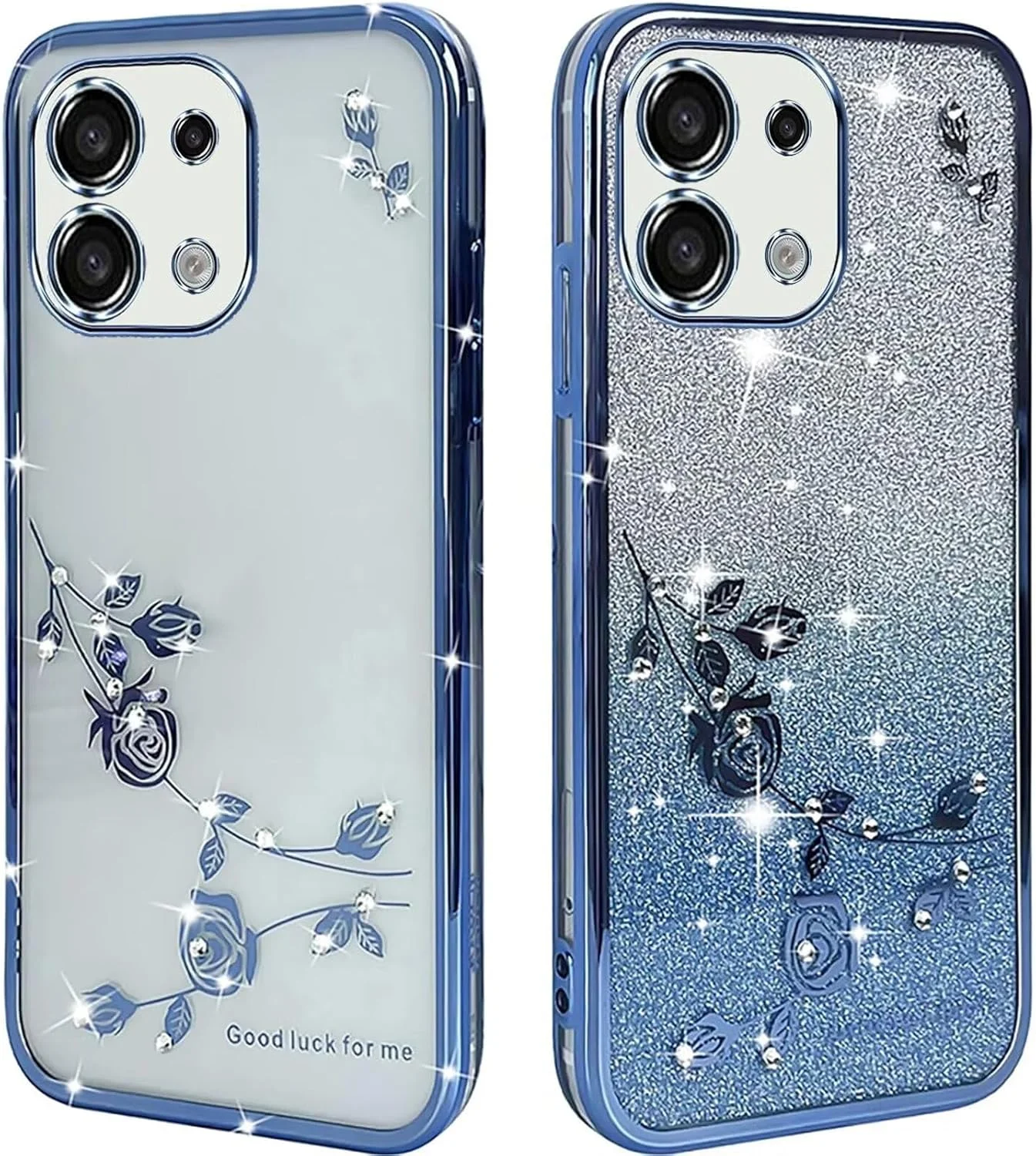 قاب محافظ براق گوشی شیائومی ردمی نوت 13 پرو 5G با طراحی گل الماسی سیلیکونی درخشان، باریک و شفاف، مناسب بانوان - آبی قاب محافظ براق گوشی شیائومی ردمی نوت 13 پرو 5G با طراحی گل الماسی سیلیکونی درخشان، باریک و شفاف، مناسب بانوان - آبی
