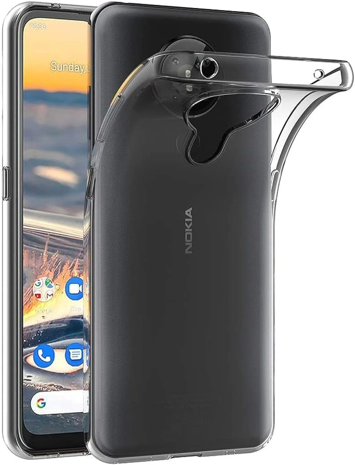 کاور محافظ ژله ای نرم MaiJin برای نوکیا 5.3 (6.55 اینچ) با سپر ضربه گیر TPU و پشت شفاف